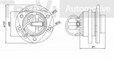 TREVI AUTOMOTIVE wb1103 -  Комплект подшипника ступицы колеса